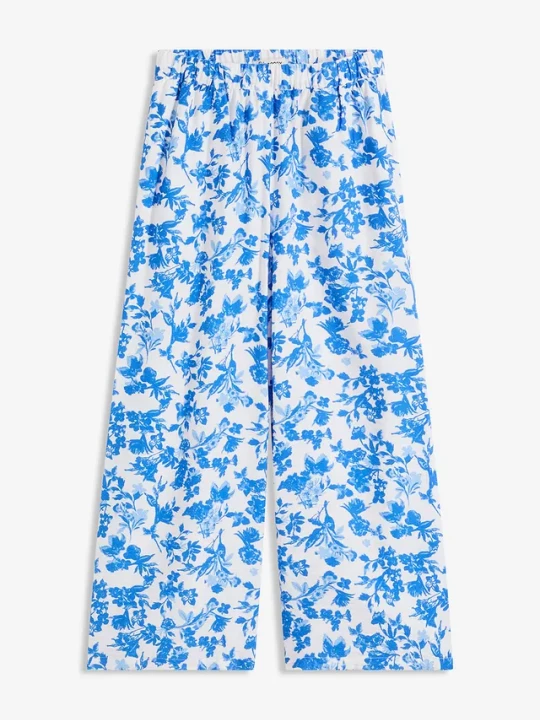 Obrázek produktu Spodnie culotte z lejącej mieszanki wiskozy BonPrix biały
