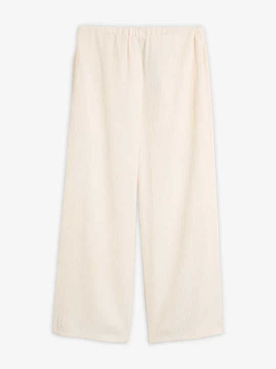 Obrázek produktu Spodnie culotte z materiału ze strukturą BonPrix biały