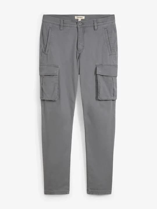 Obrázek produktu Spodnie z kieszeniami cargo, z czystej bawełny z domieszką stretchu, regular fit, straight BonPrix szary