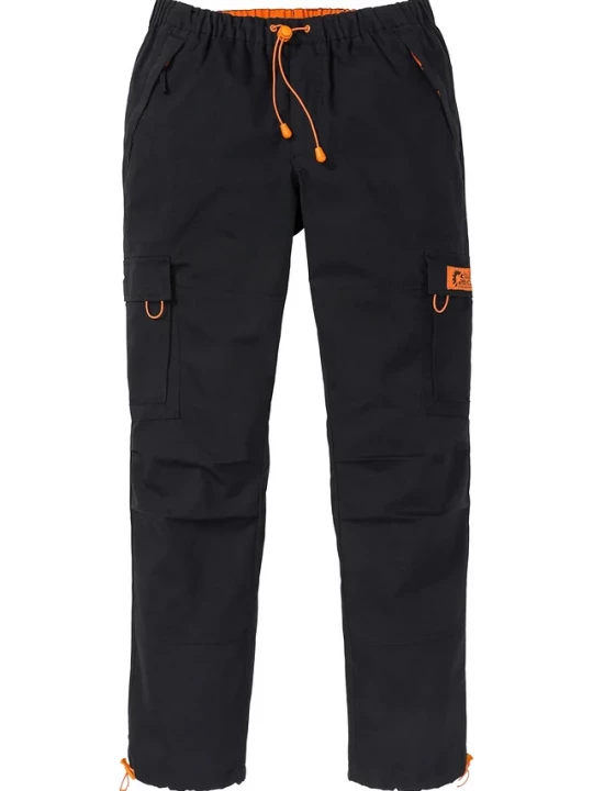 Obrázek produktu Spodnie z kieszeniami cargo, z gumką w talii, o kroju relaxed fit, straight BonPrix czarny