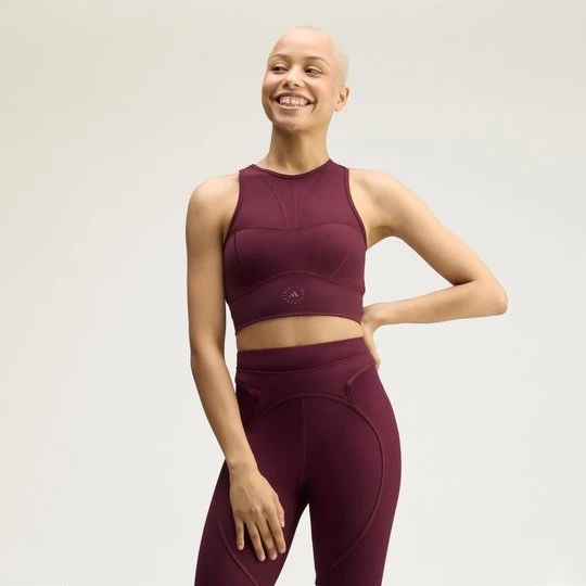 Obrázek produktu Sportovní crop top adidas by Stella McCartney vínová