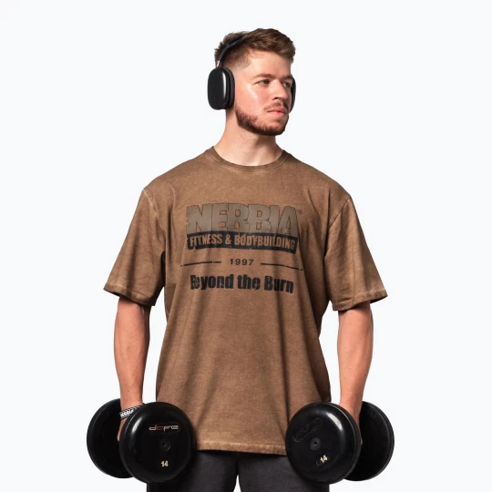 Obrázek produktu Sportovní tričko NEBBIA Washed-Off Heritage light brown