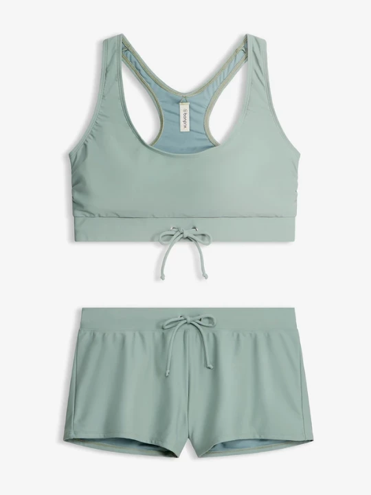 Obrázek produktu Sportowe bikini bustier (2 części) BonPrix szary