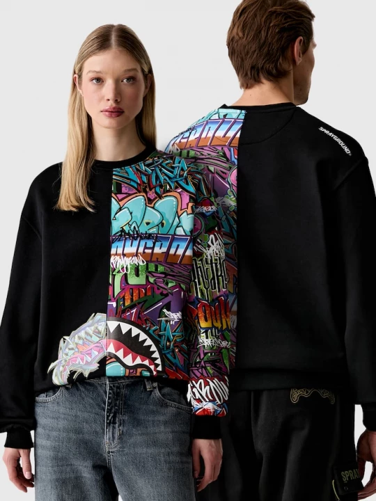Obrázek produktu Sprayground oversize mikina bavlněná černá
