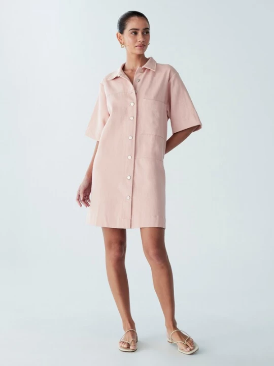 Obrázek produktu St MRLO Košilové šaty 'LEE DENIM SHIRT DRESS'  pink