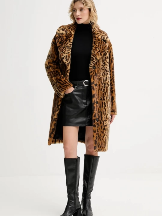 Obrázek produktu Stand Studio kabát z umělé kožešiny dámský Camille Cocoon Coat hnědá