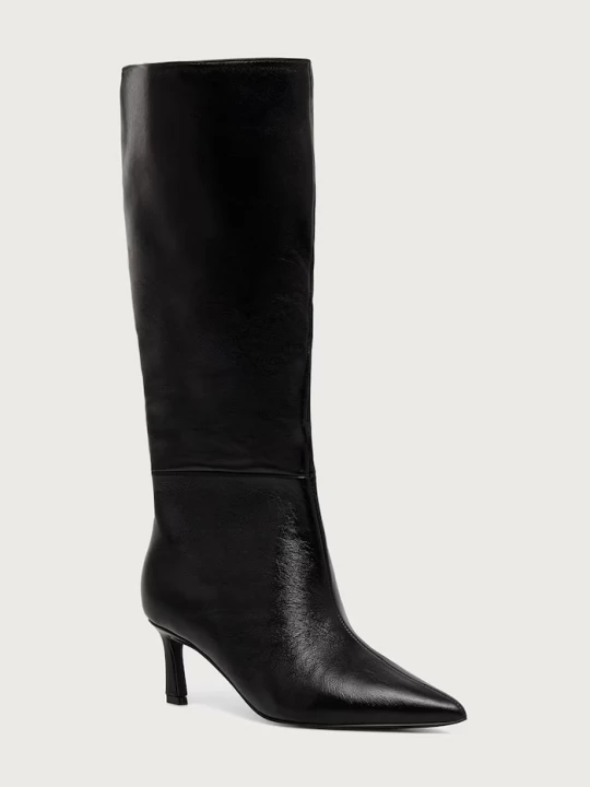 Obrázek produktu Steve Madden kozačky nad kolena dámské kožené Lavan černá