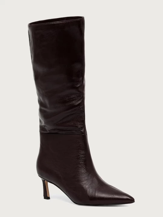 Obrázek produktu Steve Madden kozačky nad kolena na jehlovém podpatku dámské kožené Lavan
