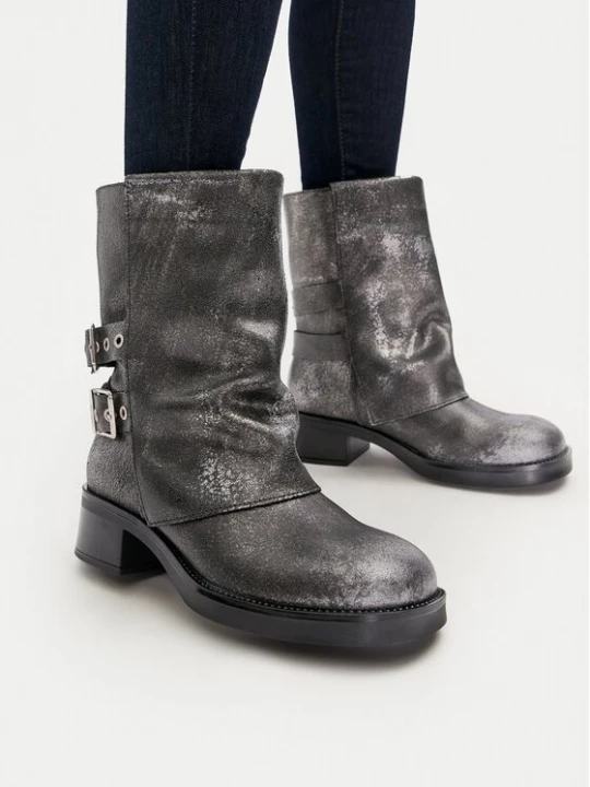 Obrázek produktu Steve Madden Polokozačky Bonfire SM11003415 Stříbrná