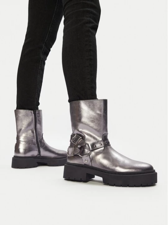 Obrázek produktu Steve Madden Polokozačky Zwart SM11003405 Stříbrná