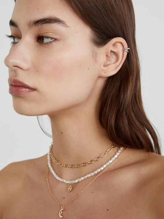 Obrázek produktu Stradivarius Balení 4 Náhrdelníků S Měsícem A Sluncem Gold