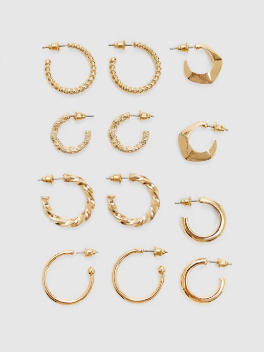 Obrázek produktu Stradivarius Balení 6 Párů Náušnic Basic Gold