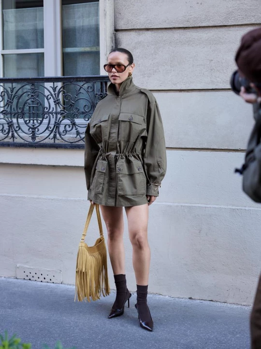 Obrázek produktu Stradivarius Bavlněná Parka S Kapsami Olive Green