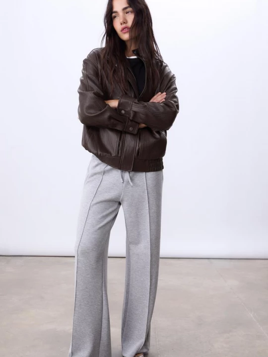 Obrázek produktu Stradivarius Bunda Oversize Z Imitace Kůže Brown
