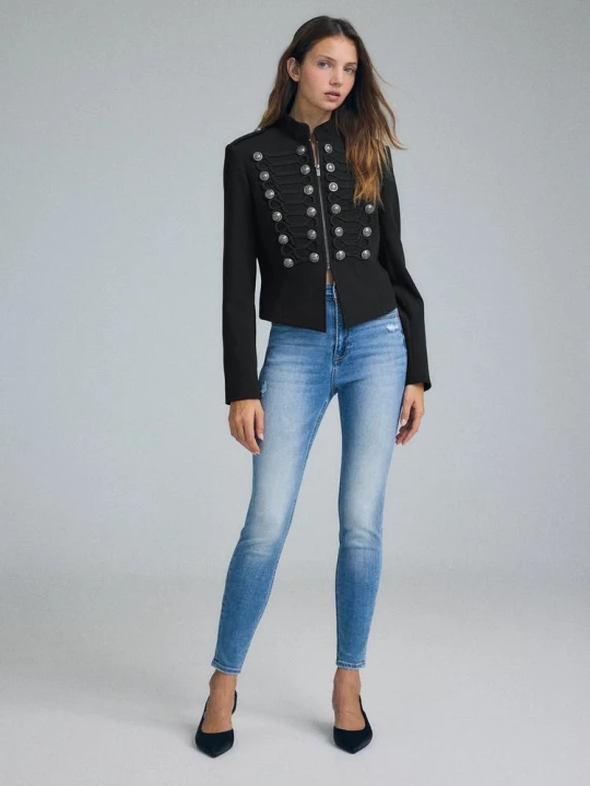 Obrázek produktu Stradivarius D09 Jeans Skinny S Vysoký Pas Středně Modrá