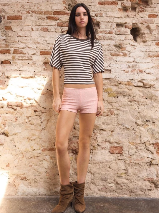 Obrázek produktu Stradivarius Flitrové Mini Šortky Pastel Pink
