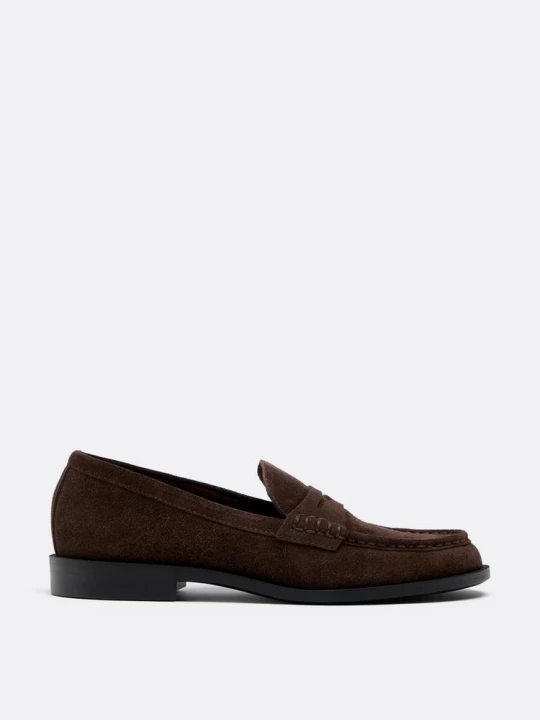 Obrázek produktu Stradivarius Hnědé Kožené Mokasíny Hnědá