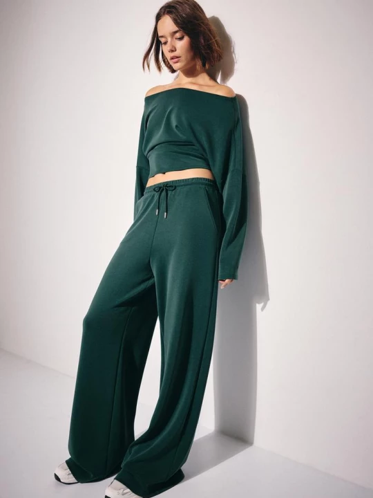 Obrázek produktu Stradivarius Jemné Jogger Kalhoty Palazzo Khaki