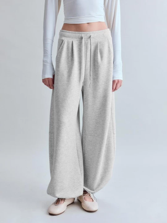 Obrázek produktu Stradivarius Jogger Kalhoty Barrel Se Stahováním Grey Melange