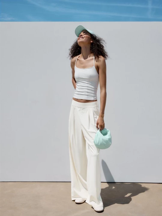 Obrázek produktu Stradivarius Kalhoty Jogger Palazzo S Elastickým Pasem Stone
