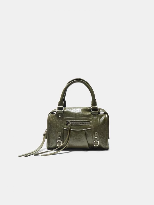 Obrázek produktu Stradivarius Kabelka Bowling S Předním Zipem Khaki