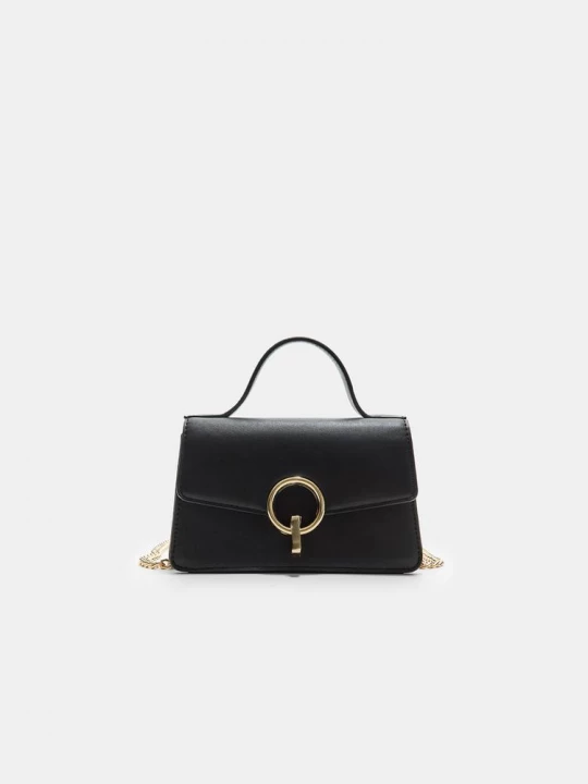 Obrázek produktu Stradivarius Kabelka Přes Rameno S Kulatým Zapínáním Black