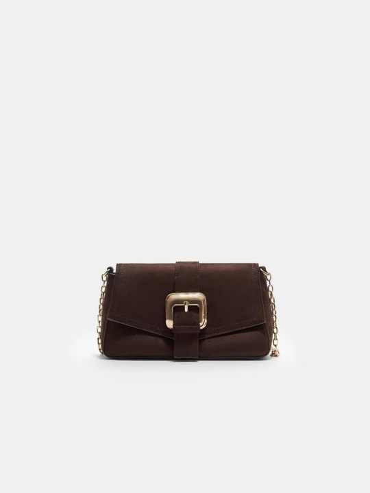 Obrázek produktu Stradivarius Kabelka Přes Rameno S Nepravidelnou Přezkou Brown