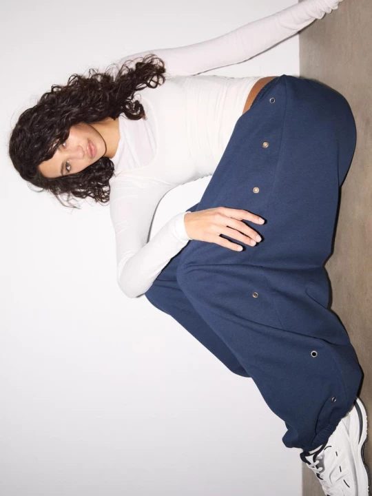 Obrázek produktu Stradivarius Kalhoty Jogger S Očky Navy Blue
