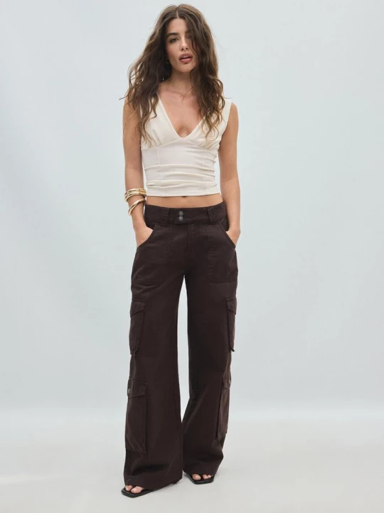 Obrázek produktu Stradivarius Kalhoty Straight Cargo Brown