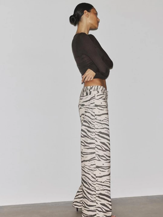 Obrázek produktu Stradivarius Kalhoty Wide Leg Stone