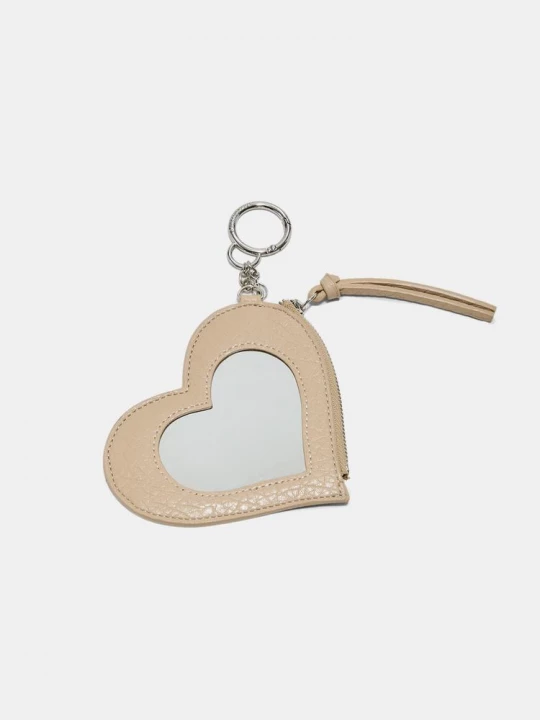 Obrázek produktu Stradivarius Klíčenka S Přívěskem Ve Tvaru Srdce Se Zrcátkem Režná