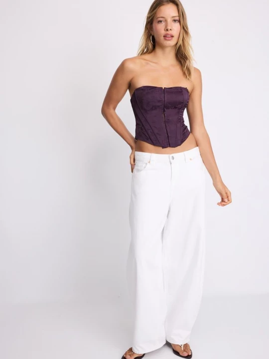 Obrázek produktu Stradivarius Korzet Se Šněrováním Purpurová