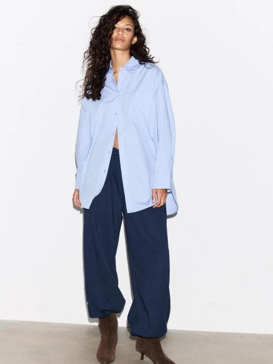 Obrázek produktu Stradivarius Košile Oversize Sky Blue