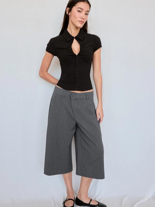 Obrázek produktu Stradivarius Košile, Krátký Rukáv, Cut Out Black