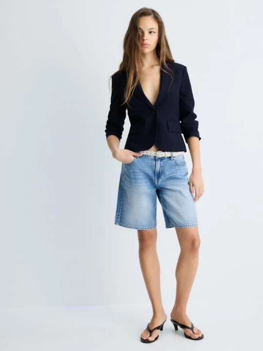 Obrázek produktu Stradivarius Krátké Sako Navy Blue