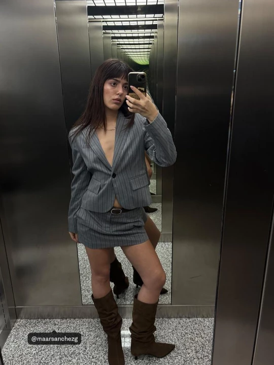 Obrázek produktu Stradivarius Krátké Sako S Proužky Grey Melange
