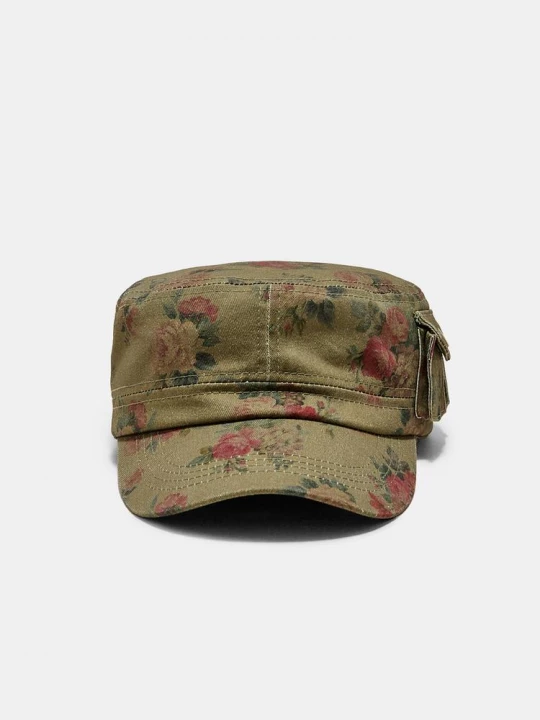 Obrázek produktu Stradivarius Kšiltovka S Květinovým Potiskem Khaki