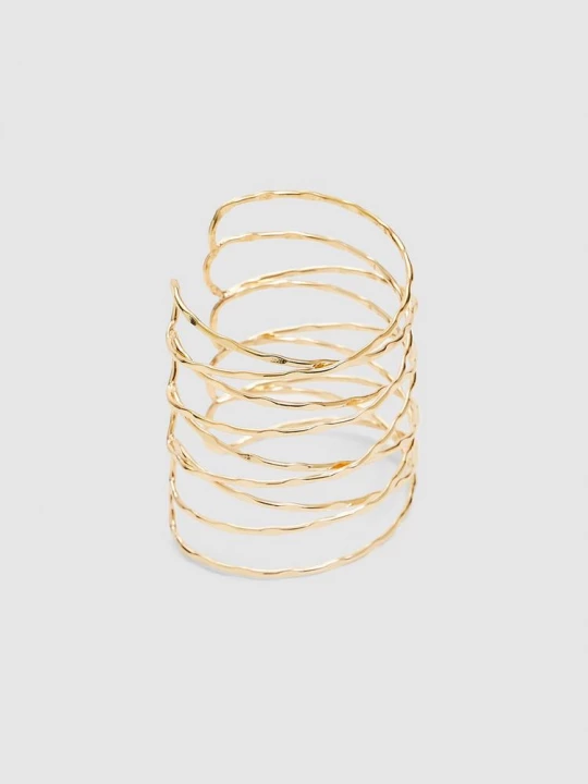 Obrázek produktu Stradivarius Kulatý Křížený A Pevný Náramek Na Paži Gold