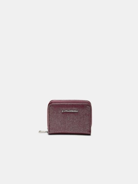Obrázek produktu Stradivarius Lesklá Obdélníková Peněženka Burgundy