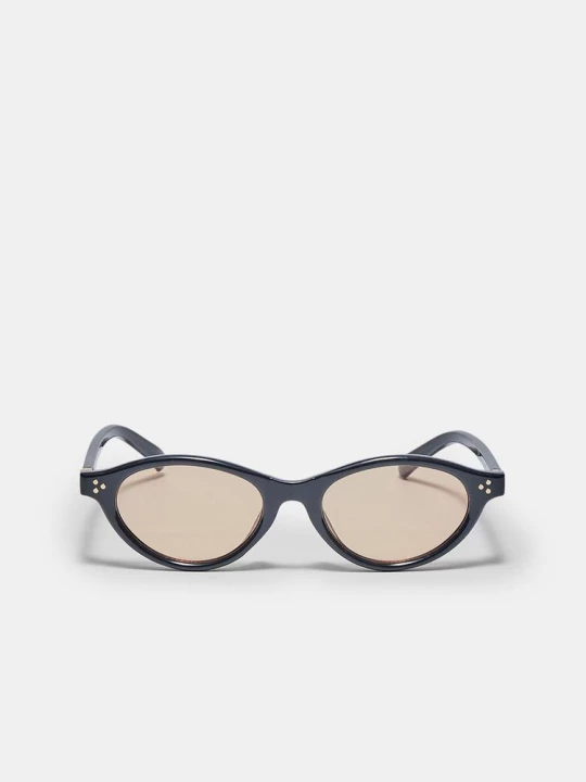 Obrázek produktu Stradivarius Malé Oválné Brýle S Plastovými Obručkami Black