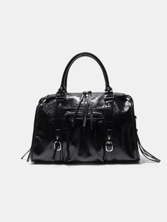 Obrázek produktu Stradivarius Maxi Bowling Crossbody Kabelka Black