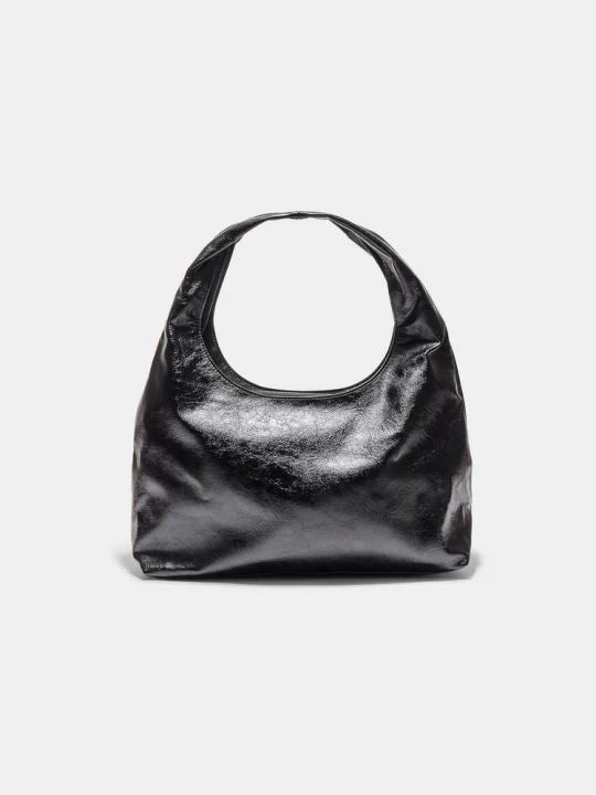 Obrázek produktu Stradivarius Měkká Kabelka Přes Rameno Z Imitace Kůže Black