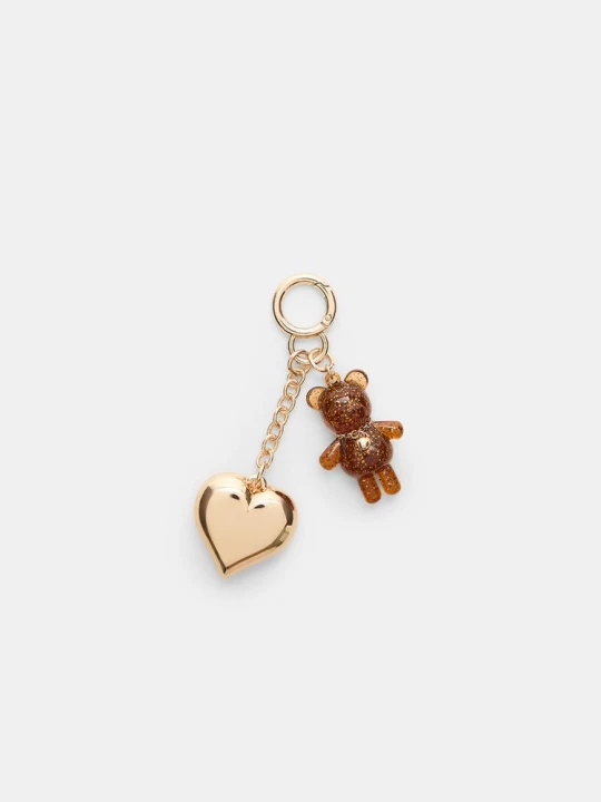 Obrázek produktu Stradivarius Metalický Přívěsek Medvěd Brown