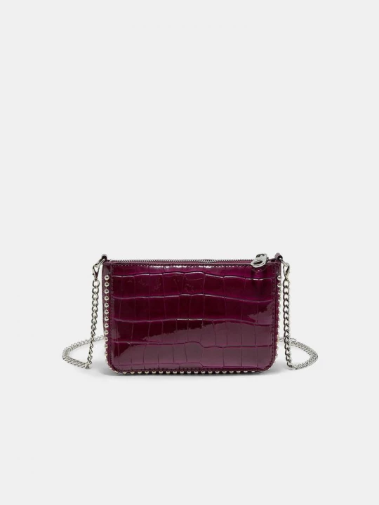 Obrázek produktu Stradivarius Mini Kabelka S Efektem Kroko Fuchsia