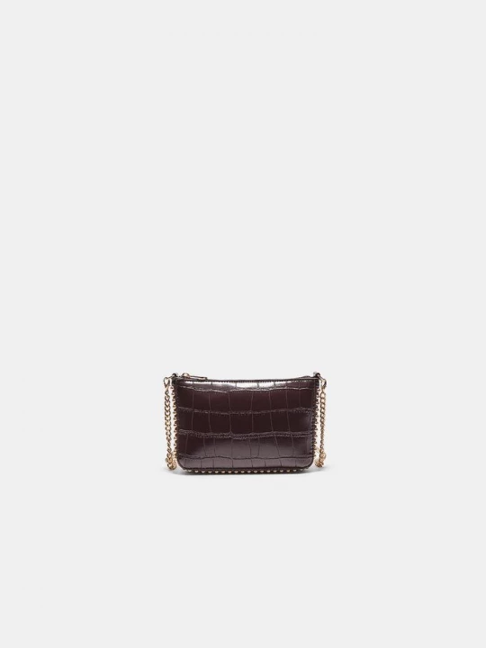 Obrázek produktu Stradivarius Mini Kabelka S Krokodýlím Vzorem Brown