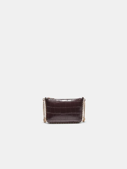 Obrázek produktu Stradivarius Mini Kabelka S Kuličkovou Texturou A Efektem Kroko Hnědá