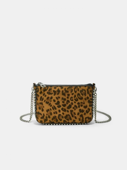Obrázek produktu Stradivarius Mini Kabelka S Cvočky A Potiskem Brown