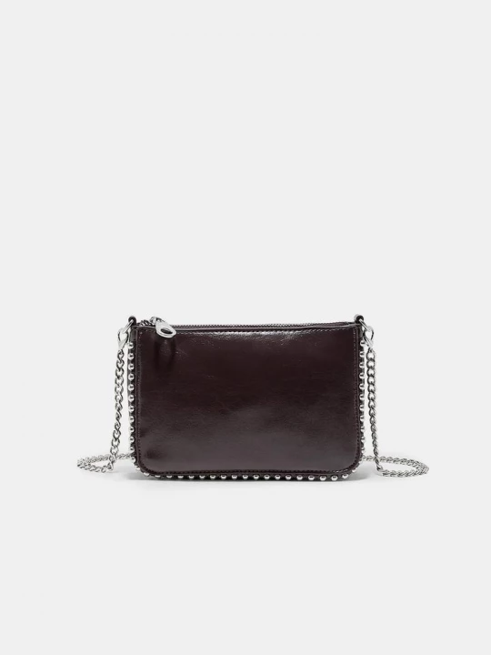 Obrázek produktu Stradivarius Mini Kabelka Se Cvočky Burgundy