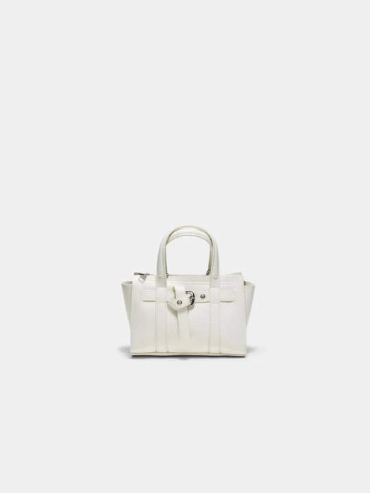 Obrázek produktu Stradivarius Mini Kabelka Tote S Přezkou Ecru