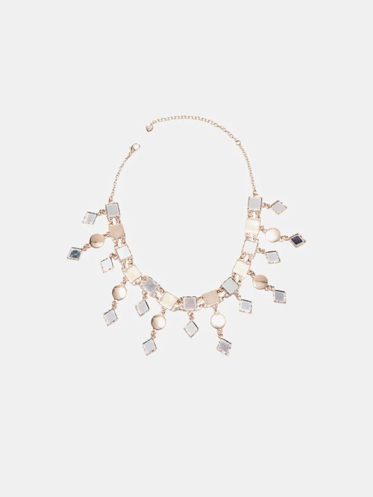 Obrázek produktu Stradivarius Náhrdelník Choker S Křišťálovým Efektem Gold